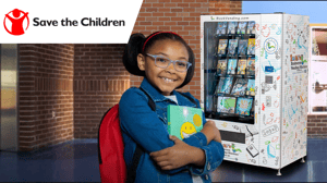 save the children book vending machine.