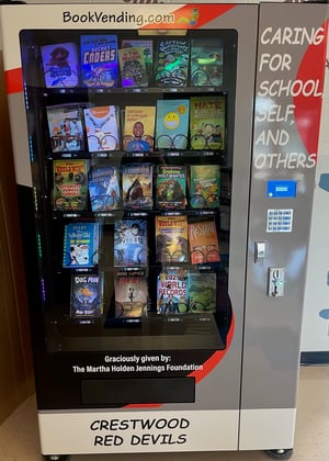 Crestwood Intermediate School Inchy's Bookworm Vending Machine